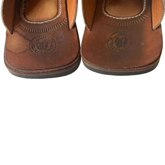 Gordon Rush Cognac Brown Luxury Comfortable Soft Quality Slip On Sandals SZ 9 main image 9